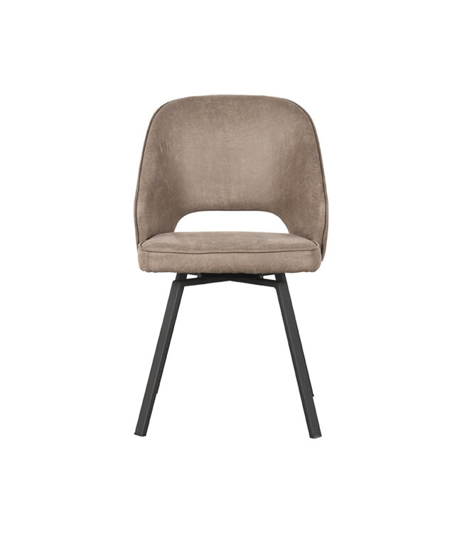 LABEL51 Eetkamerstoel Lewis - Taupe - Microfiber
