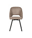 LABEL51 Eetkamerstoel Lewis - Taupe - Microfiber
