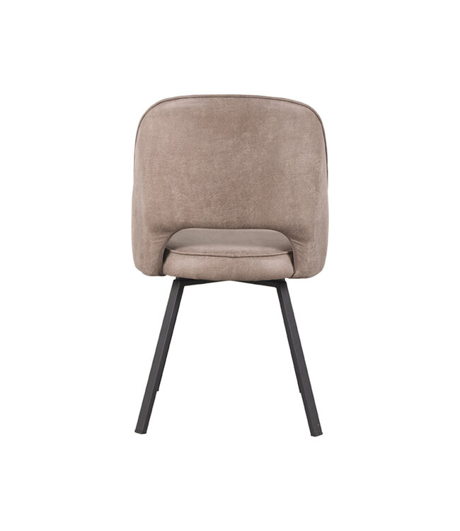 LABEL51 Eetkamerstoel Lewis - Taupe - Microfiber