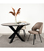 LABEL51 Eetkamerstoel Lewis - Taupe - Microfiber