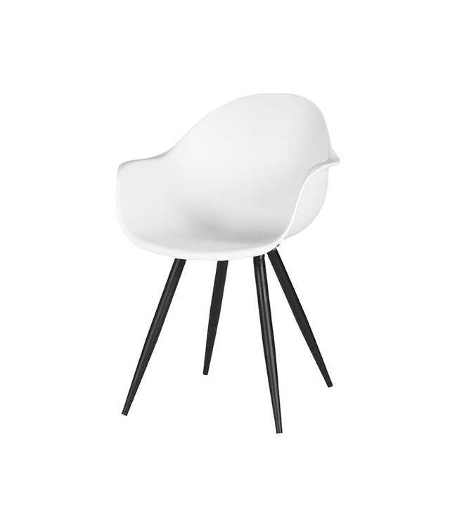LABEL51 Eetkamerstoel Luca - Wit - Kunststof