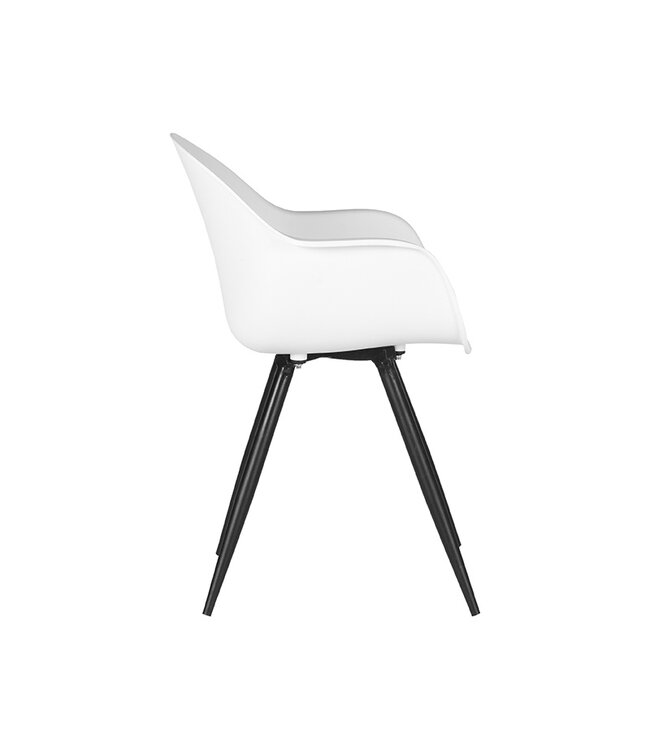 LABEL51 Eetkamerstoel Luca - Wit - Kunststof