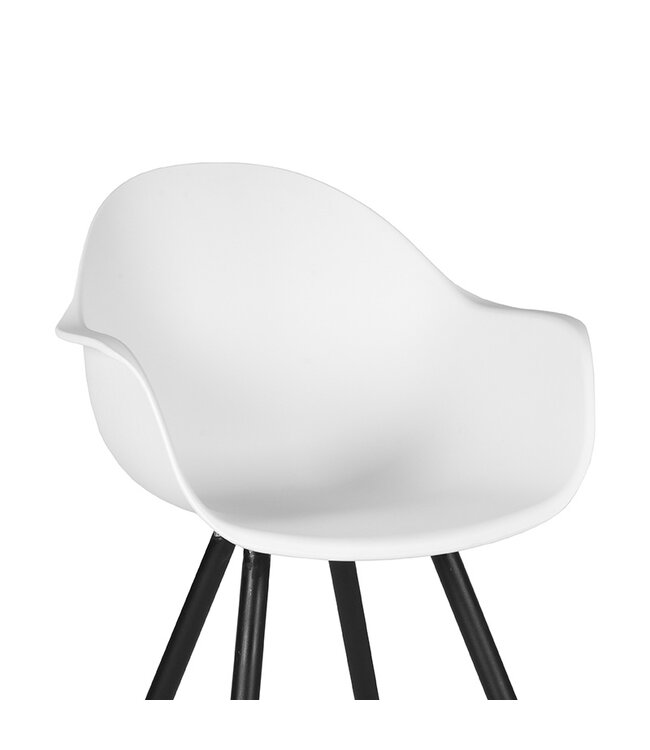 LABEL51 Eetkamerstoel Luca - Wit - Kunststof