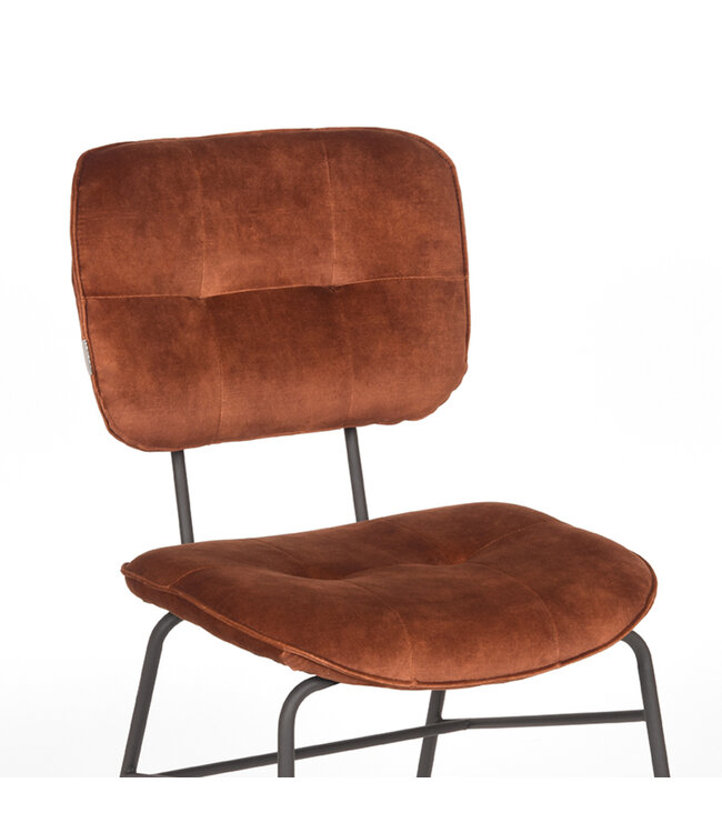 LABEL51 Eetkamerstoel Dez - Rust - Velours