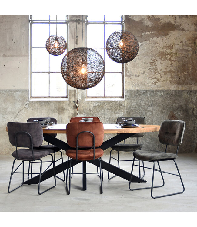 LABEL51 Eetkamerstoel Dez - Rust - Velours