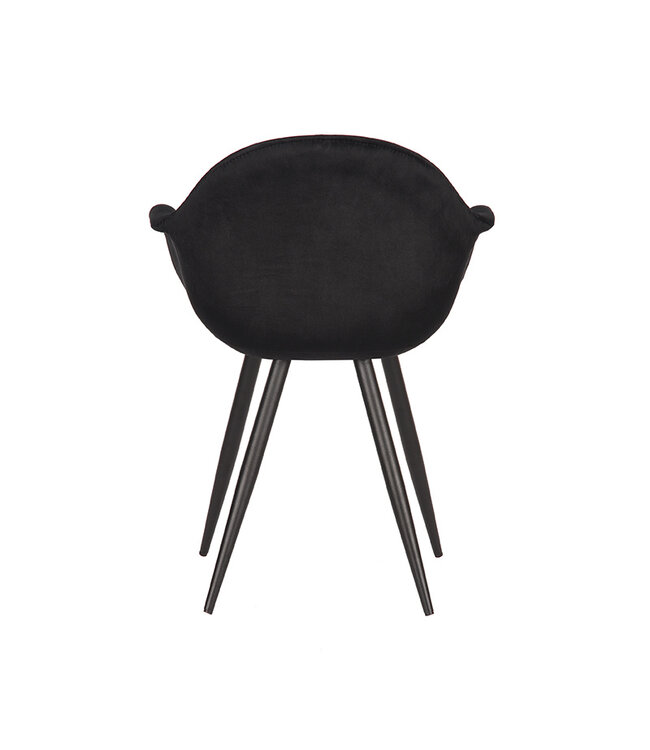 LABEL51 Eetkamerstoel Forli - Zwart - Fluweel