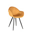 LABEL51 Eetkamerstoel Forli - Oker - Fluweel