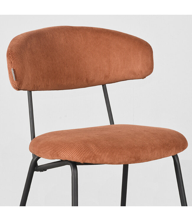 LABEL51 Eetkamerstoel Zack - Rust - Ribcord