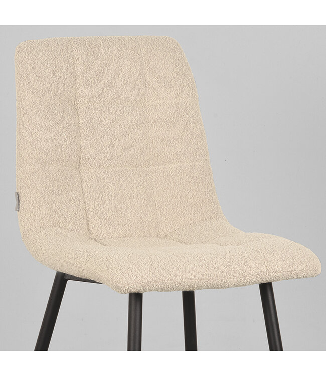 LABEL51 Eetkamerstoel Juul - Zand - Boucle