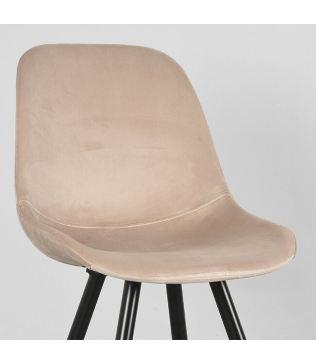 LABEL51 LABEL51 Eetkamerstoel Capri - Zand - Fluweel