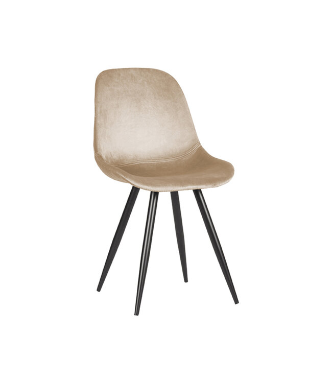 LABEL51 LABEL51 Eetkamerstoel Capri - Zand - Fluweel