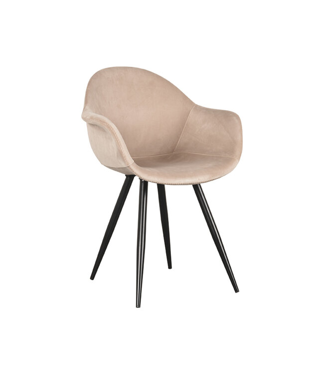 LABEL51 Eetkamerstoel Forli - Zand - Fluweel