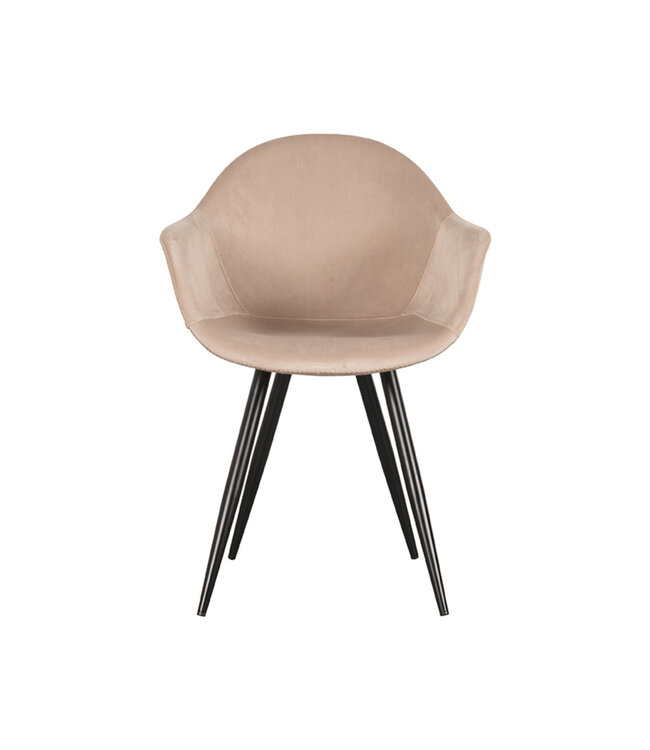 LABEL51 Eetkamerstoel Forli - Zand - Fluweel