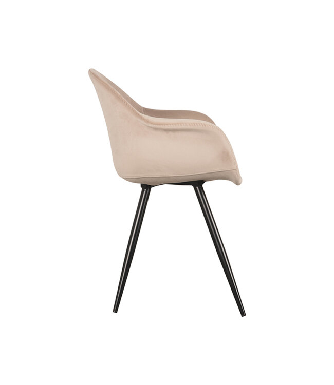 LABEL51 Eetkamerstoel Forli - Zand - Fluweel