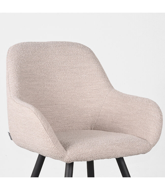 LABEL51 Eetkamerstoel Fender - Naturel - Boucle