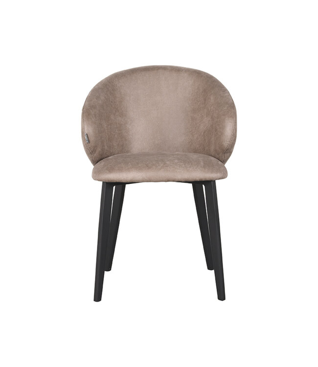LABEL51 Eetkamerstoel Logan - Taupe - Microfiber