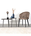 LABEL51 Eetkamerstoel Logan - Taupe - Microfiber
