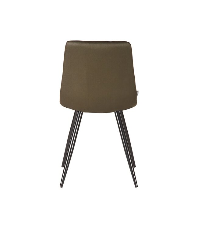 LABEL51 Eetkamerstoel Jay - Army green - Microfiber