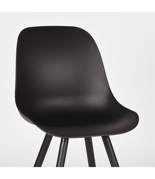 LABEL51 Eetkamerstoel Monza - Zwart - Kunststof