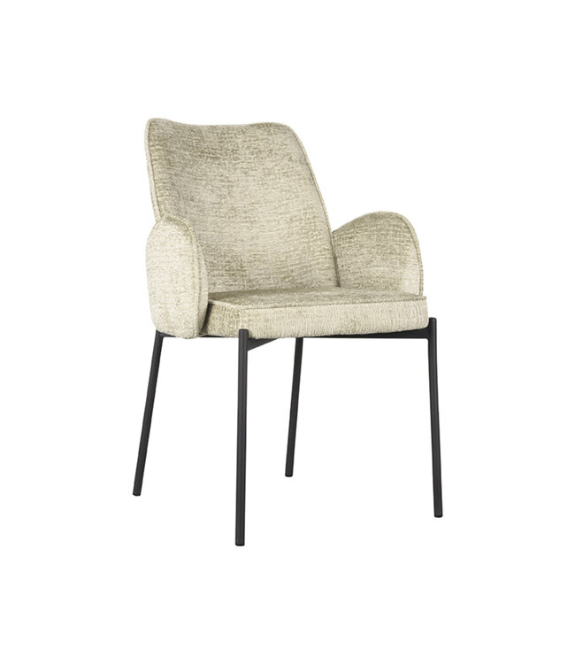 LABEL51 LABEL51 Eetkamerstoel Joni - Beige - Fluweel