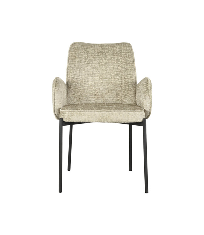 LABEL51 LABEL51 Eetkamerstoel Joni - Beige - Fluweel