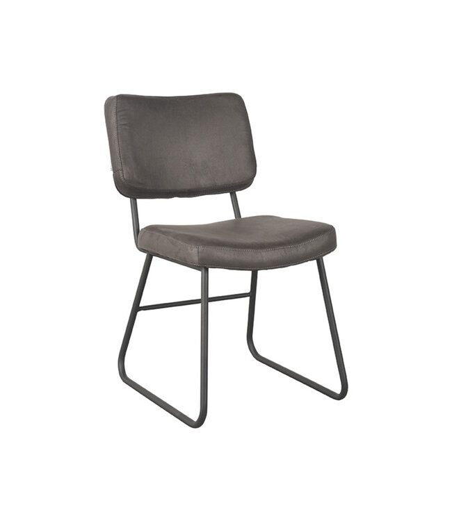 LABEL51 Eetkamerstoel Noah - Antraciet - Microfiber