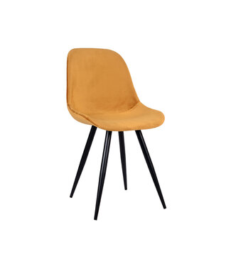 LABEL51 Eetkamerstoel Capri - Oker - Fluweel