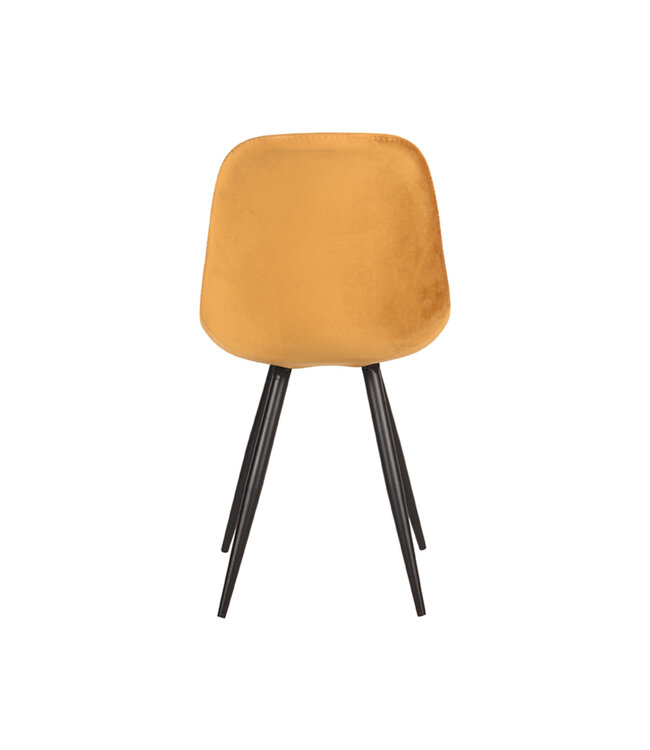 LABEL51 Eetkamerstoel Capri - Oker - Fluweel