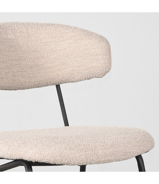 LABEL51 Eetkamerstoel Zack - Naturel - Boucle
