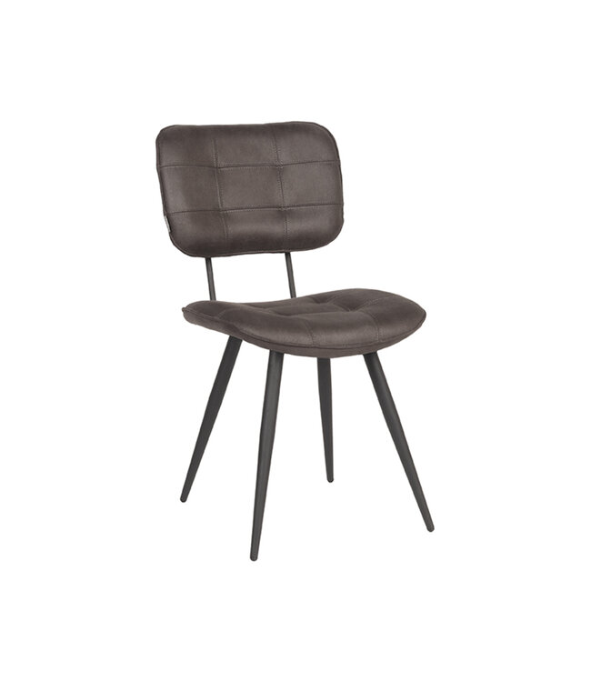 LABEL51 Eetkamerstoel Gus - Antraciet - Microfiber