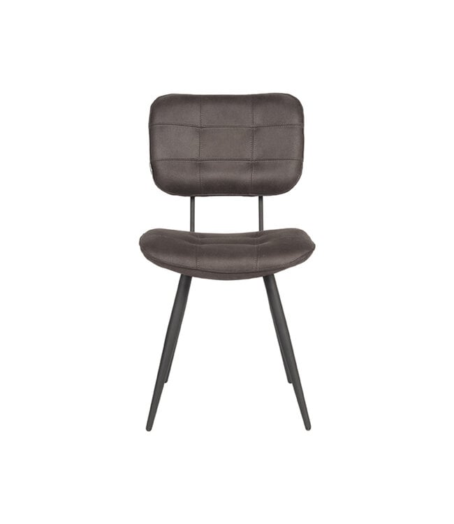 LABEL51 Eetkamerstoel Gus - Antraciet - Microfiber
