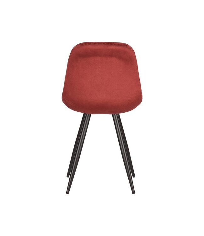 LABEL51 LABEL51 Eetkamerstoel Capri - Rood - Fluweel