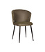 LABEL51 Eetkamerstoel Wave - Army green - Microfiber