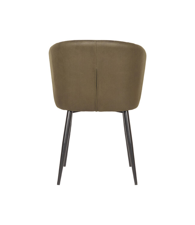 LABEL51 Eetkamerstoel Wave - Army green - Microfiber