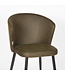 LABEL51 Eetkamerstoel Wave - Army green - Microfiber