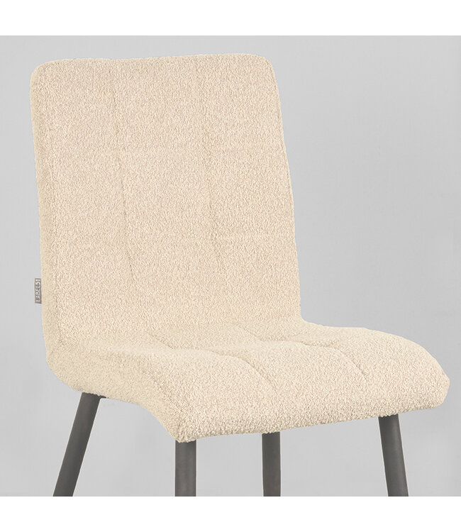 LABEL51 Eetkamerstoel Sam - Zand - Boucle