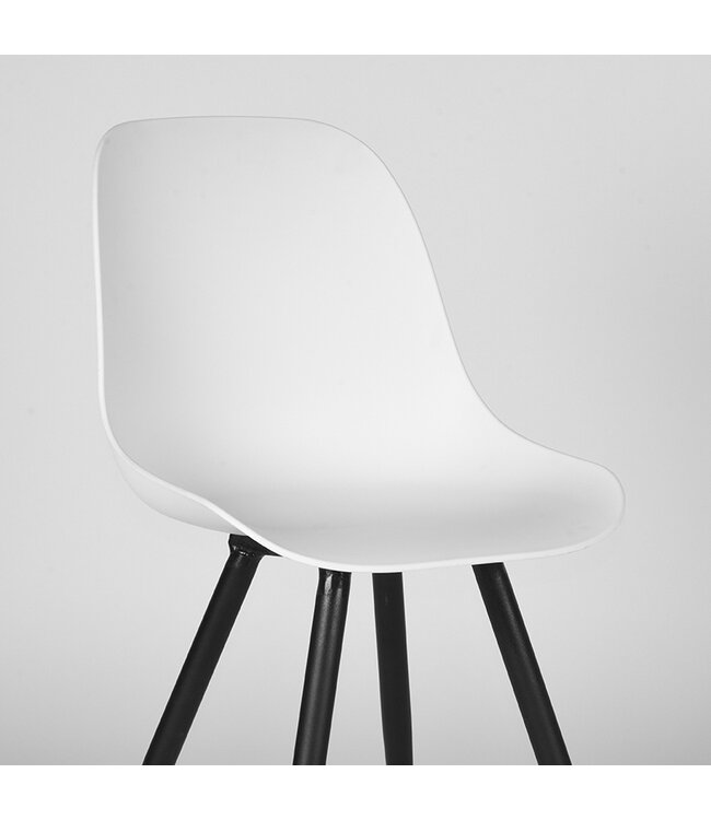 LABEL51 Eetkamerstoel Monza - Wit - Kunststof