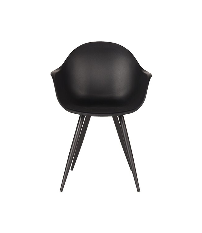 LABEL51 Eetkamerstoel Luca - Zwart - Kunststof