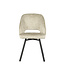 LABEL51 Eetkamerstoel Lewis - Beige - Fluweel