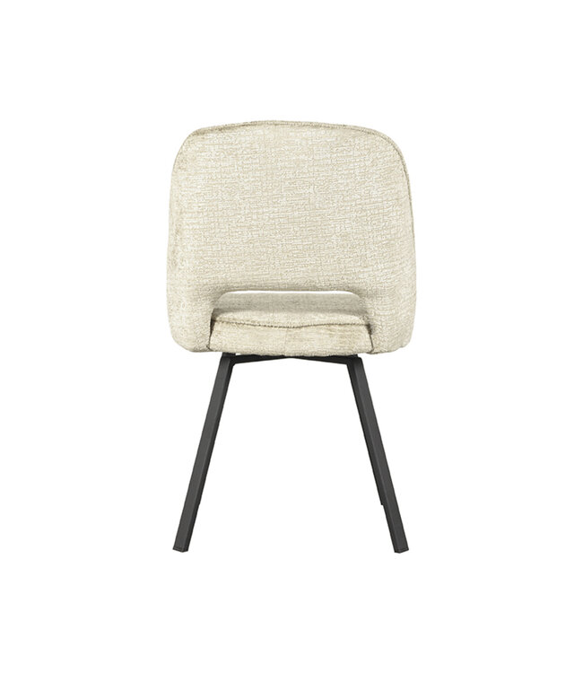 LABEL51 Eetkamerstoel Lewis - Beige - Fluweel