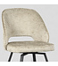 LABEL51 Eetkamerstoel Lewis - Beige - Fluweel