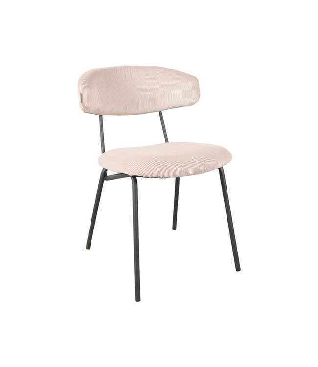 LABEL51 Eetkamerstoel Zack - Naturel - Ribcord