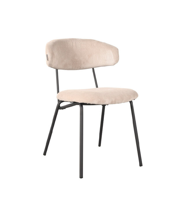 LABEL51 Eetkamerstoel Zack - Naturel - Ribcord