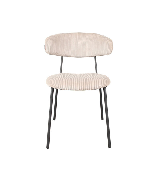LABEL51 Eetkamerstoel Zack - Naturel - Ribcord