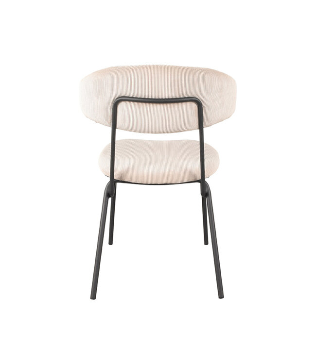 LABEL51 Eetkamerstoel Zack - Naturel - Ribcord