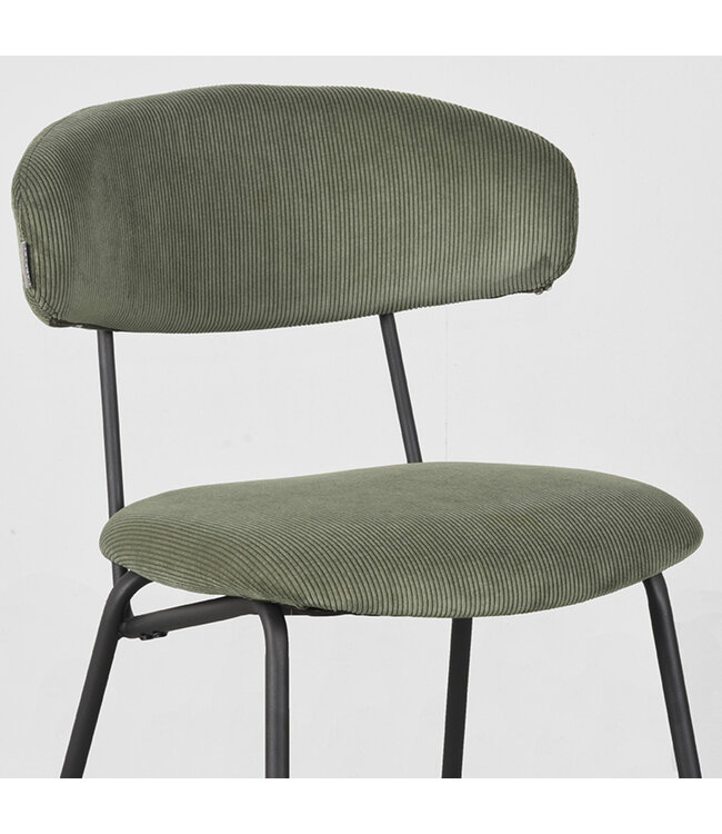 LABEL51 Eetkamerstoel Zack - Forest - Ribcord