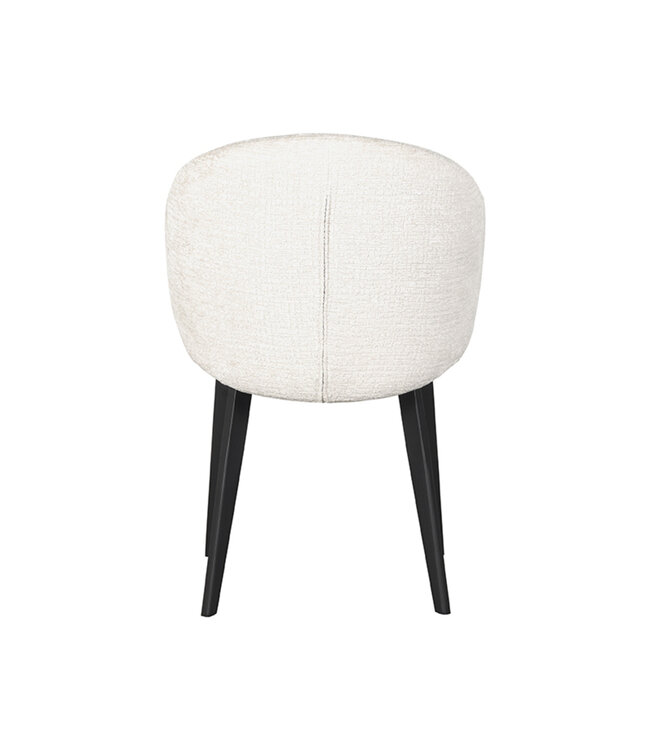 LABEL51 Eetkamerstoel Logan - CrÃ¨me - Fluweel