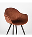 LABEL51 Eetkamerstoel Forli - Rust - Fluweel