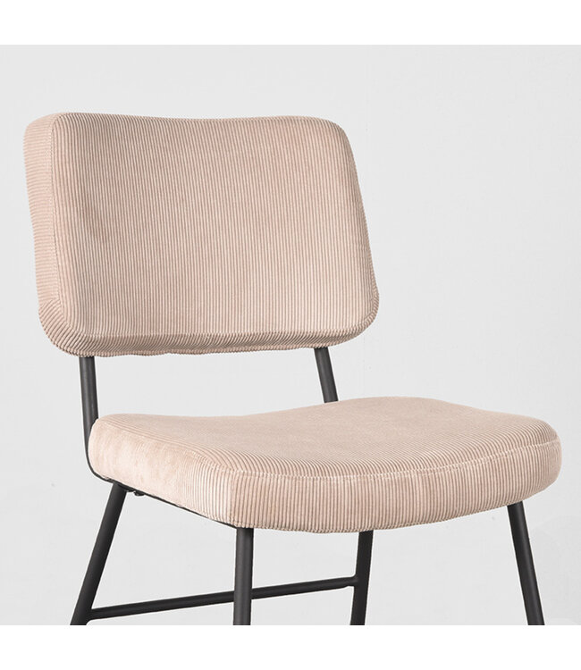 LABEL51 Eetkamerstoel Noah - Naturel - Ribcord