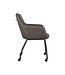 LABEL51 Eetkamerstoel Lenny - Antraciet - Microfiber